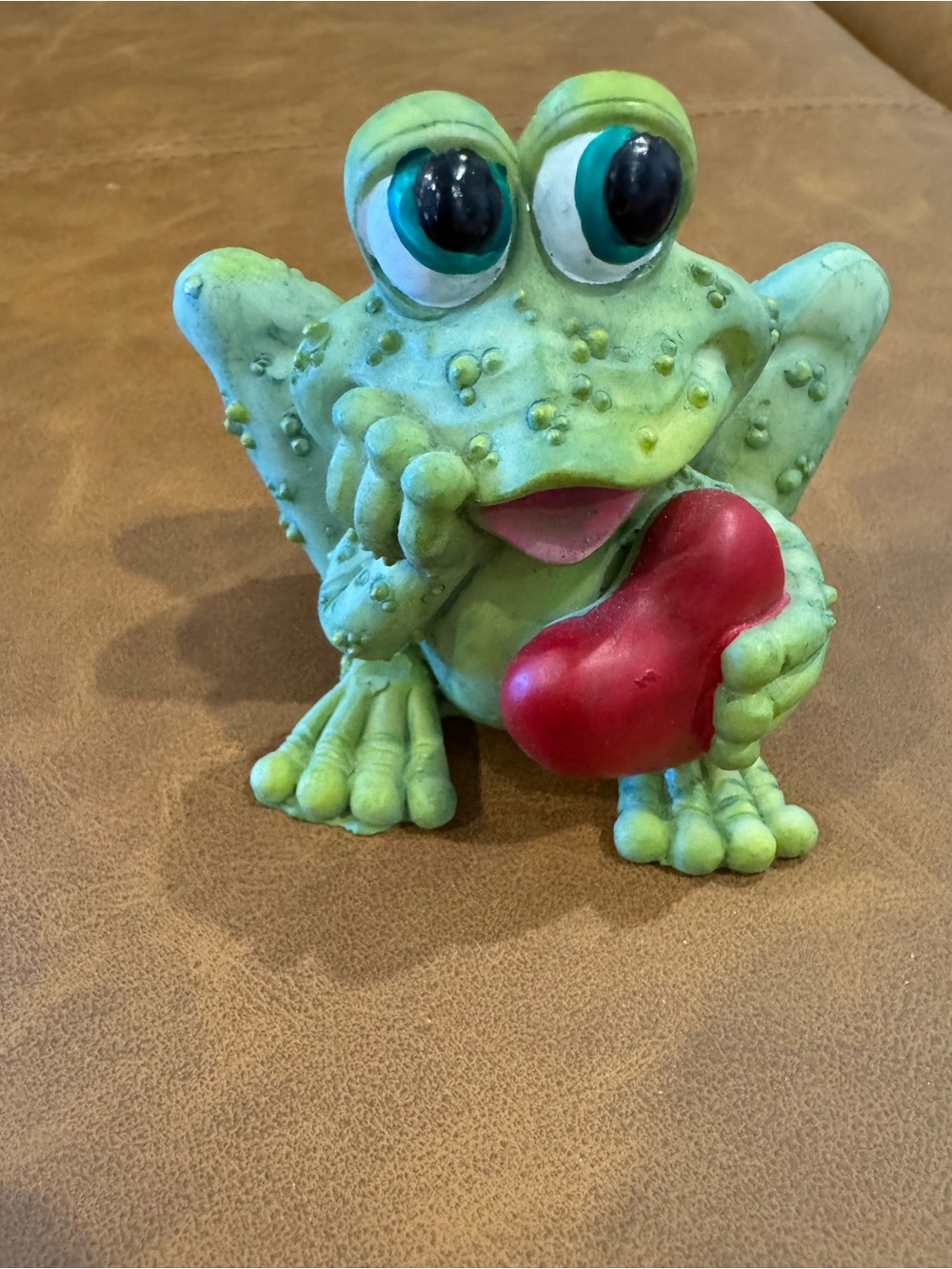 Green Frog Resin with heart